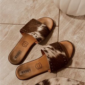 Cowhide Slippers